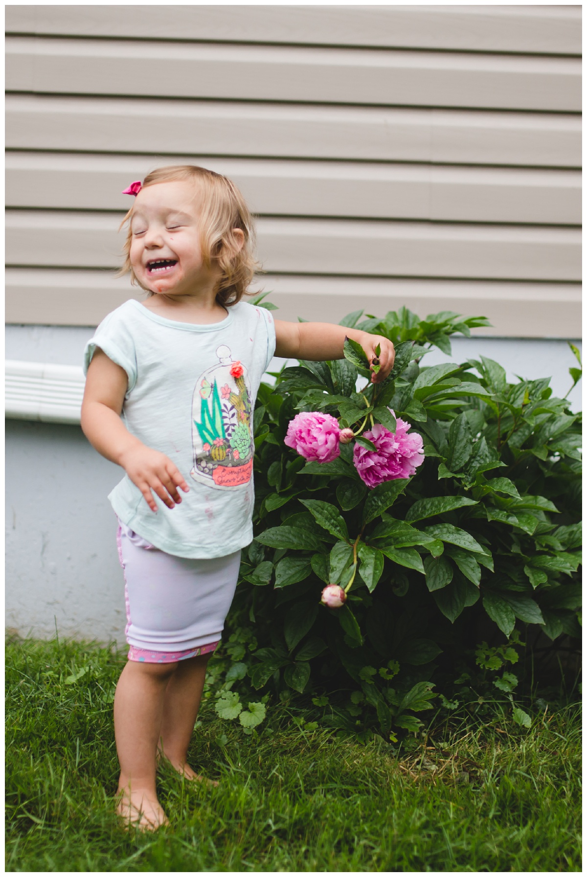  She always says, "OH! I like gardening!" In her go-to PJs-turned mini skirt outfit.&nbsp; 