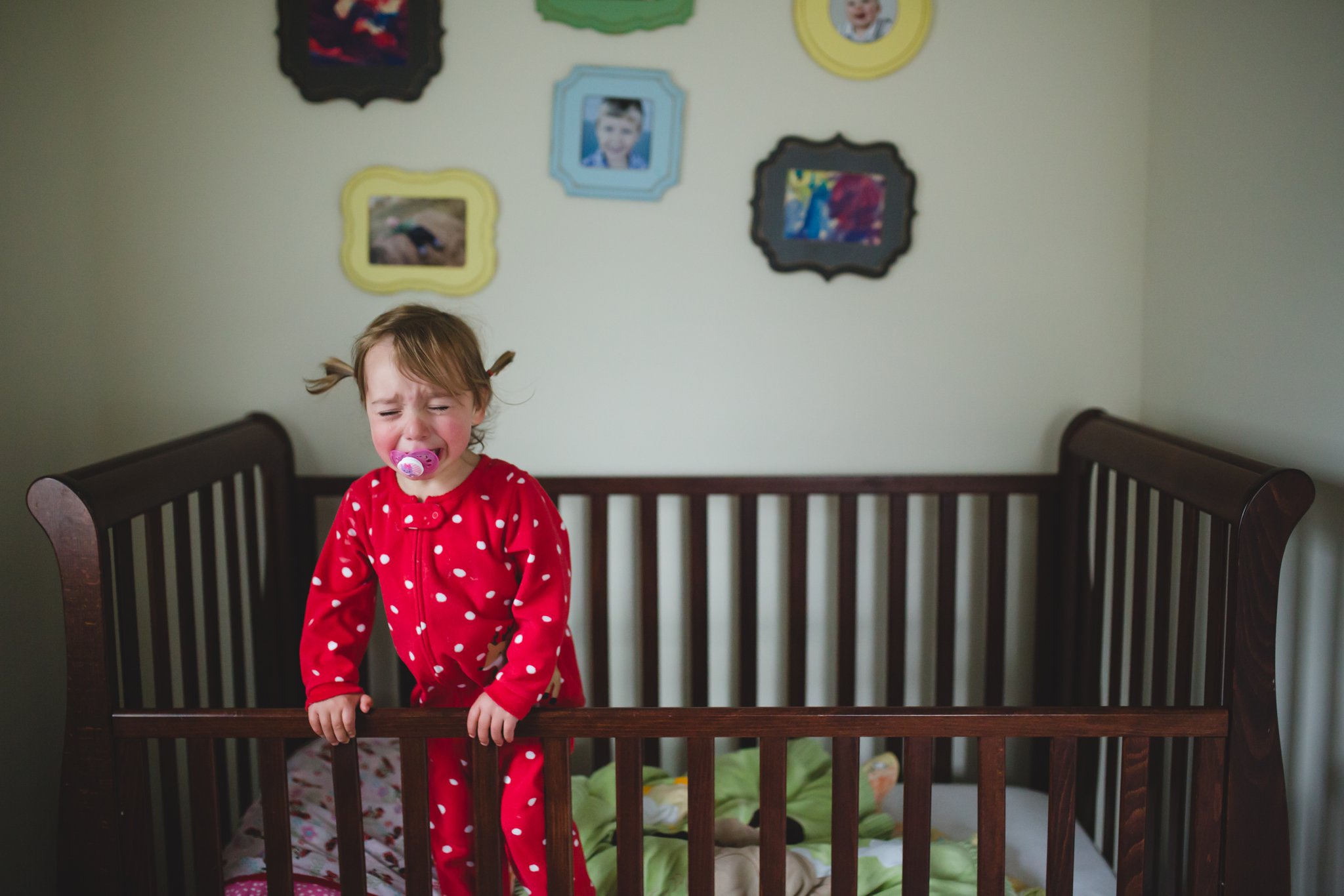  Last nap in her crib. Woke up terribly cranky.&nbsp; 