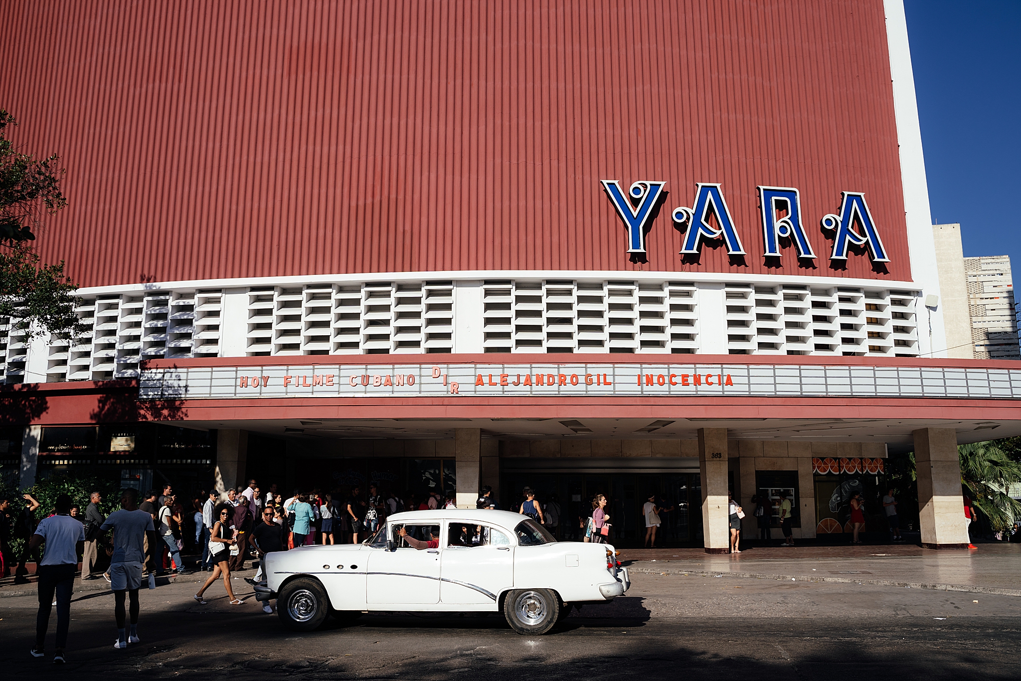  The famous Yara theater in the Vedado neighborhood of Havana Cuba.  