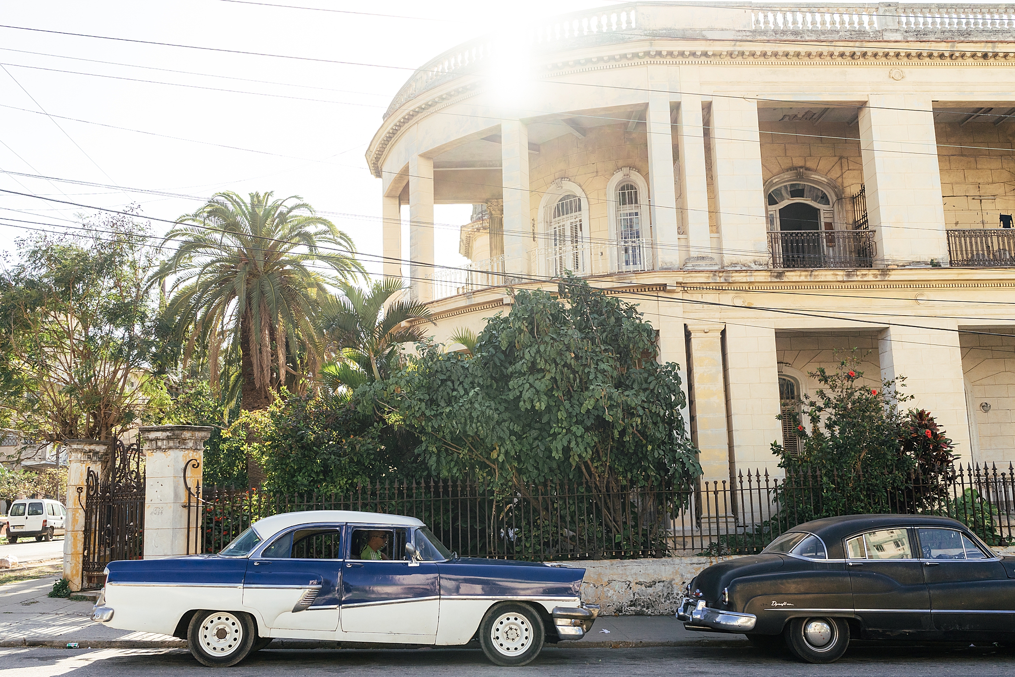  old cars and mansions of Havana Cuba 