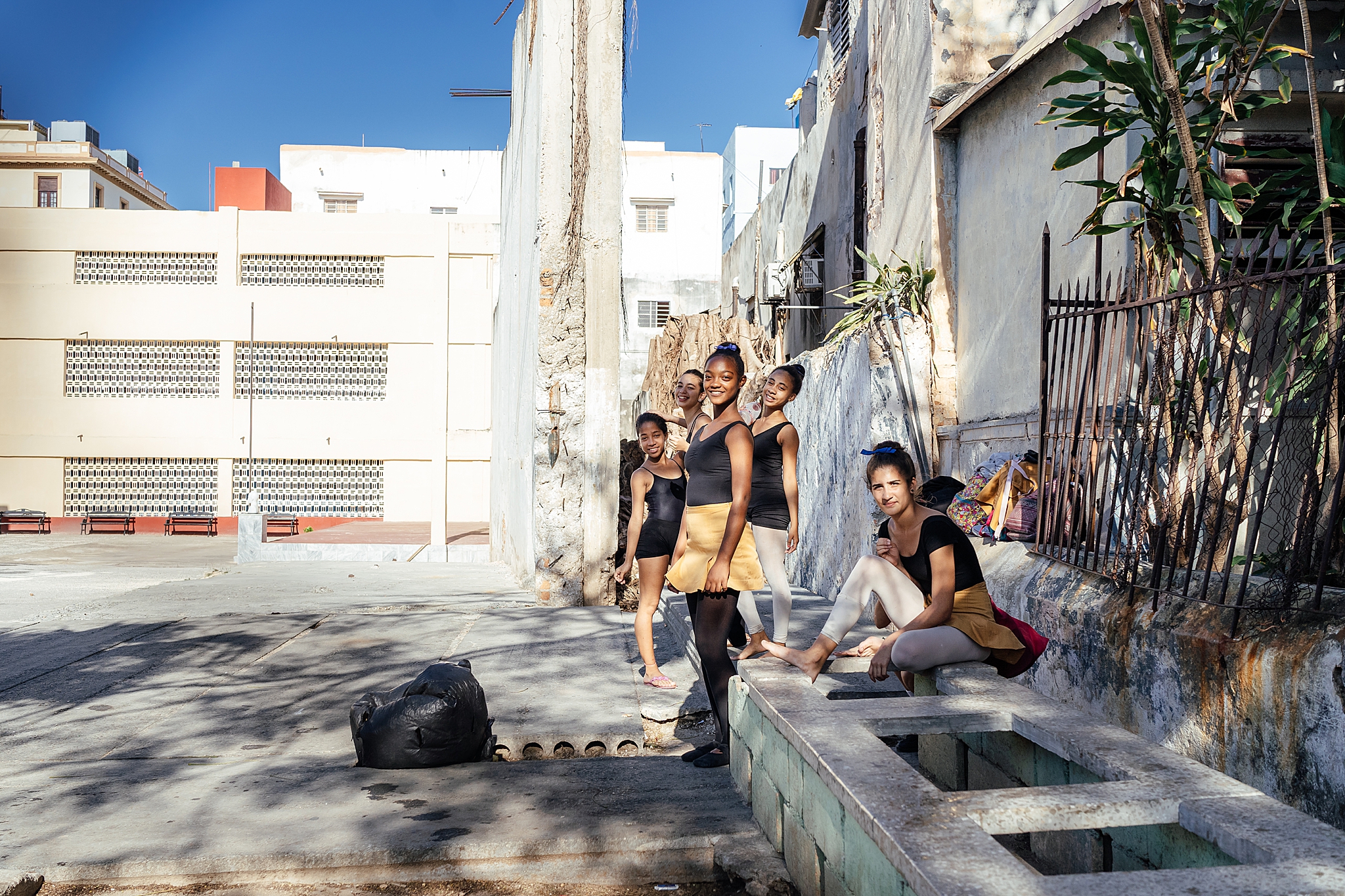  We stumbled upon these ballerinas in practicing in a concrete school yard in Vedado.  