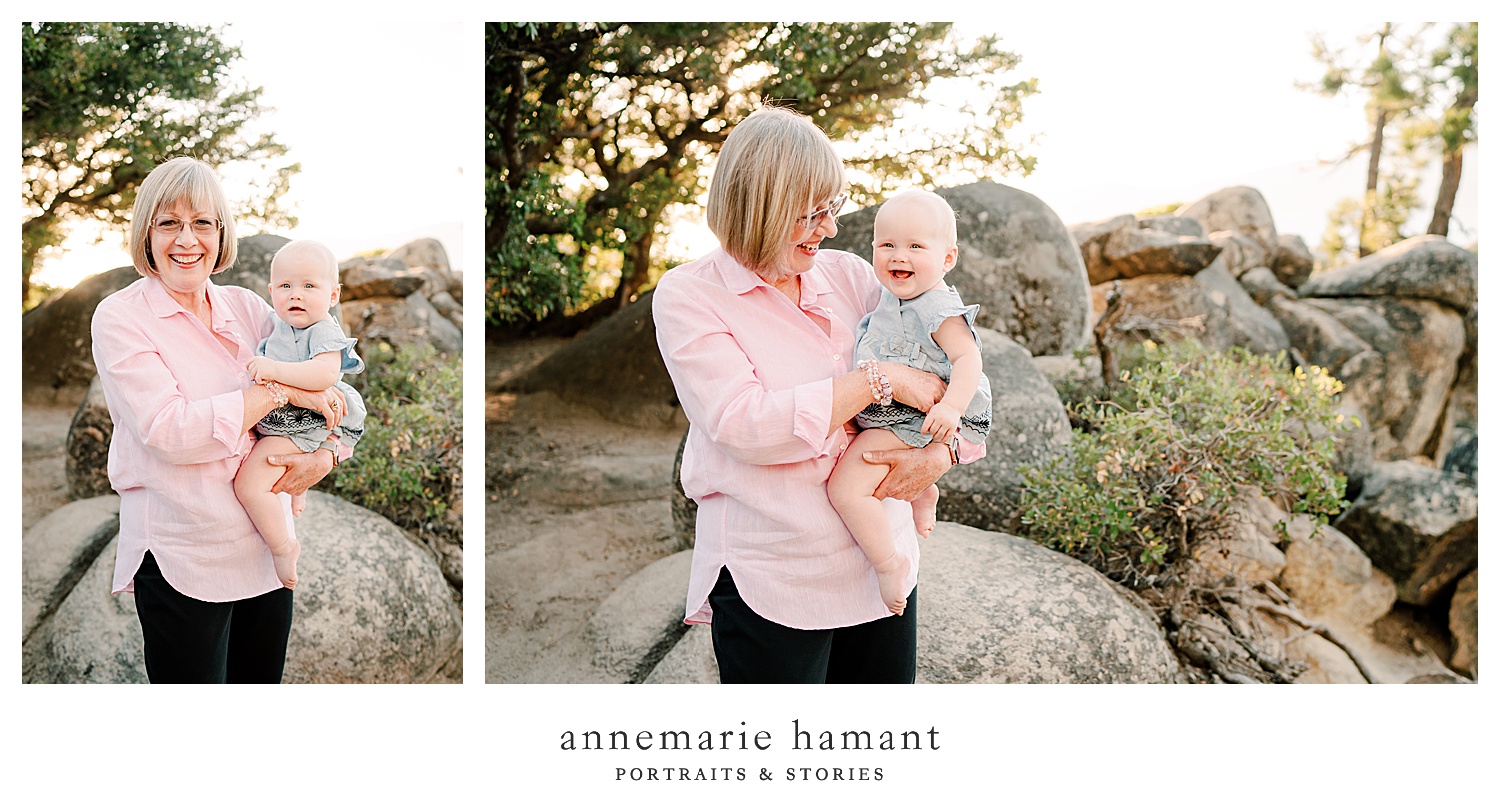  Sunset family photography at Sand Harbor, Lake Tahoe. AnneMarie Hamant is an award-winning lifestyle photographer who travels to capture her client’s family connections and stories. 