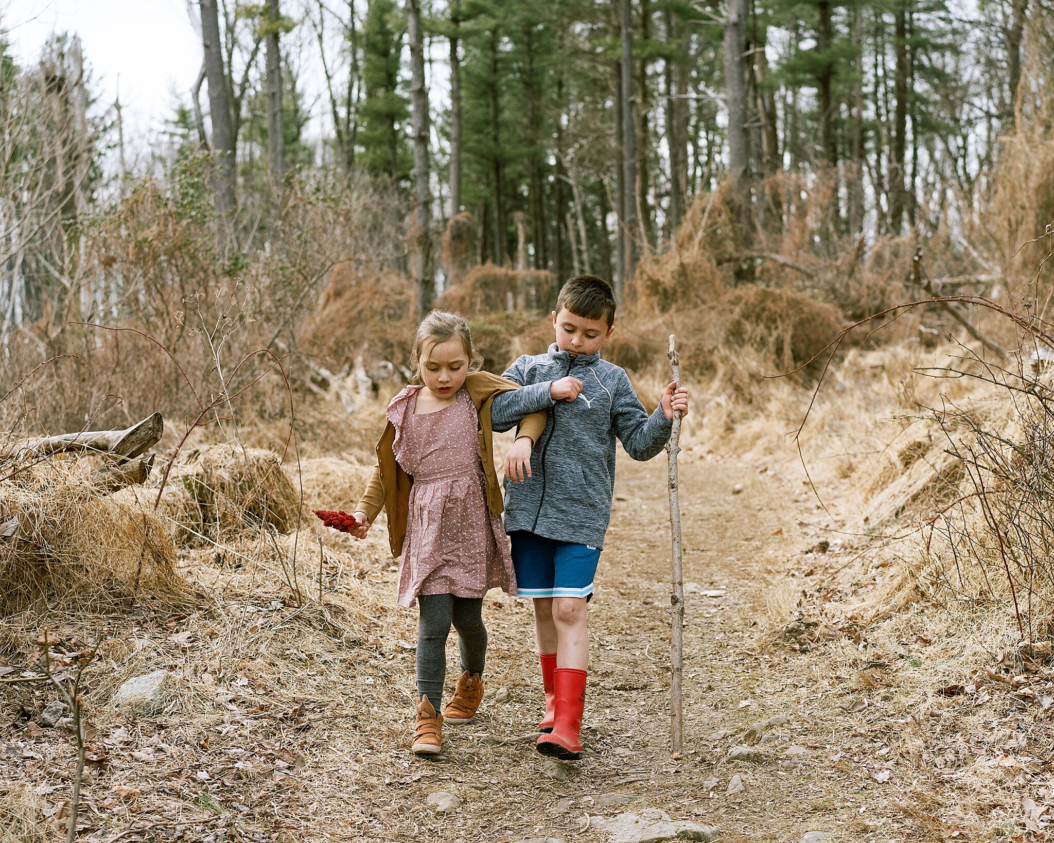 When my youngest fell and cut her leg climbing trees with the boys, my middle son helped her walk back to the nature center. I love when siblings show compassion and kindness to one another even when they tend to fight like crazy at home.