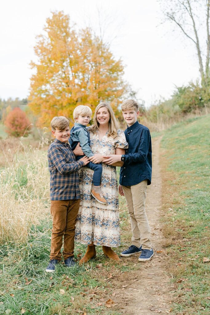 A mother with her three sons by philadelphia portrait photographer, annemarie hamant