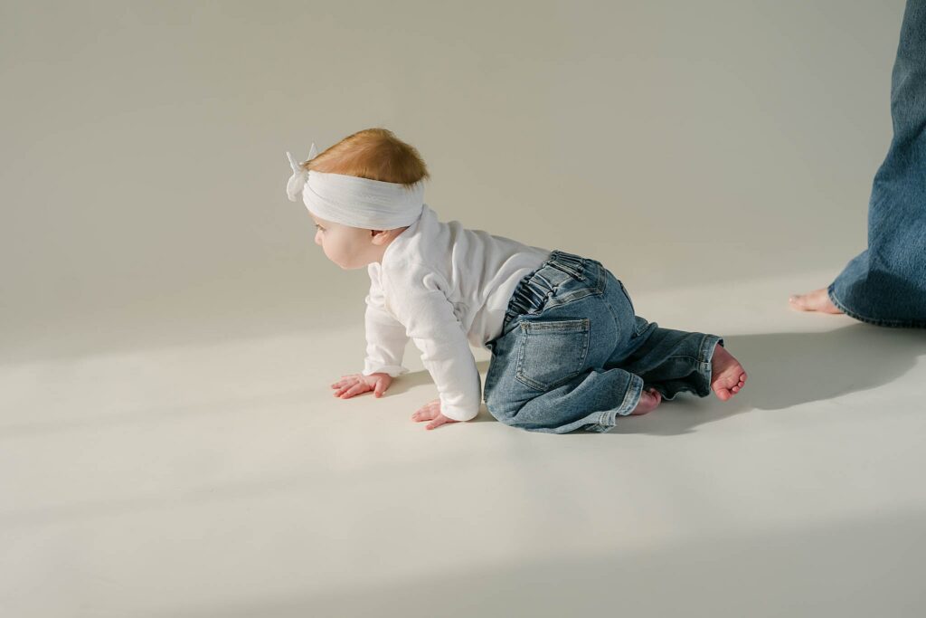 denim on white outfit inspiration for wilmington de family photos